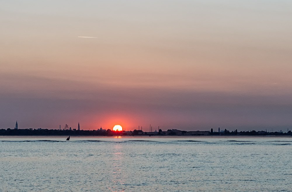 Blick von Punta Sabbioni auf die Lagune von Venedig