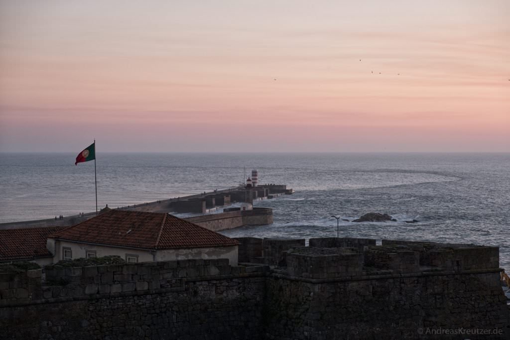 Sonnenuntergang am Foz do Douro