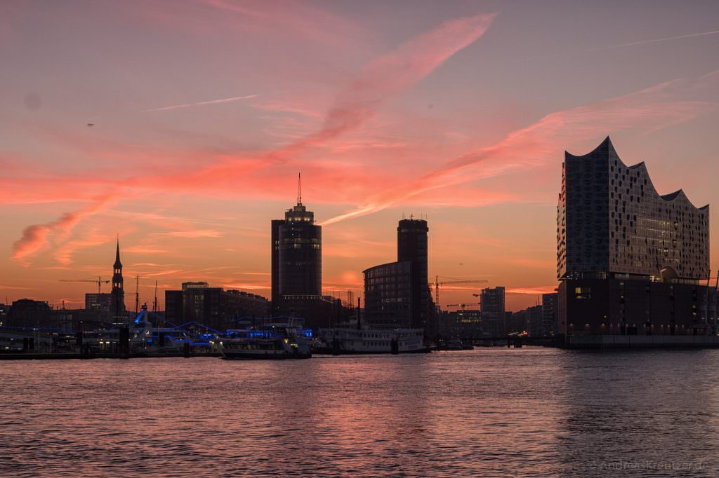 Sonnenaufgang in der HafenCity