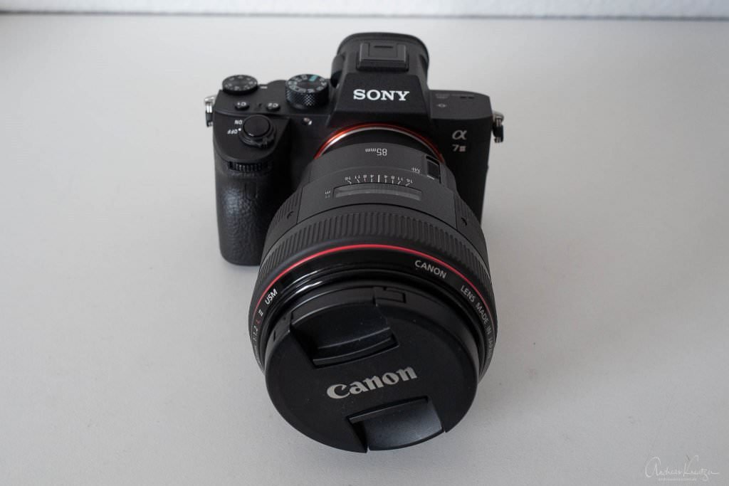 Sony A7 III mit Sigma MC 11 und Canon 85 1.2