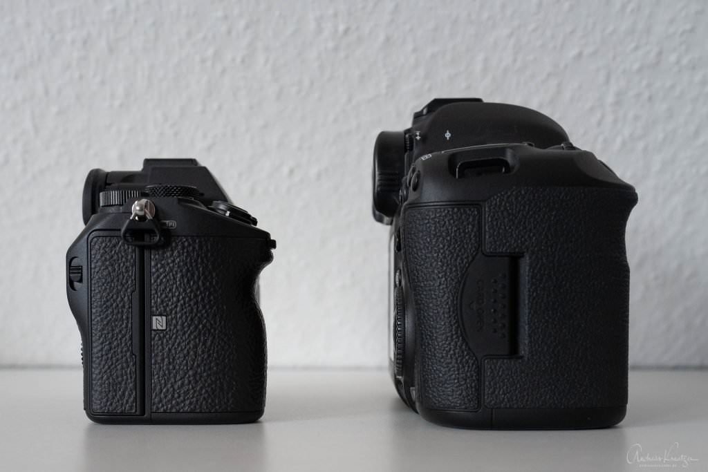 Sony A7 III vs Canon 5D Mark III Größenvergleich